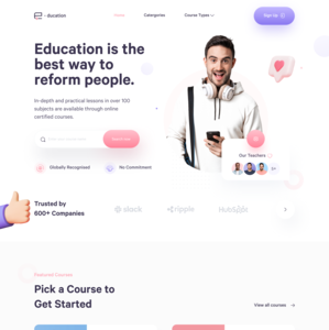 eLearning Landing Page Design by Muhammad Shofiuddoula on Dribbble