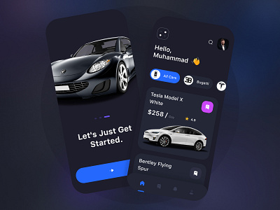 Overso - Car Rental App Design 🚗 app app design car car rent car rental car rental app dark app dark mode dark ui figma design figmadesign ios ios app ios app design trendy trendy design ui ui design uidesign uiux