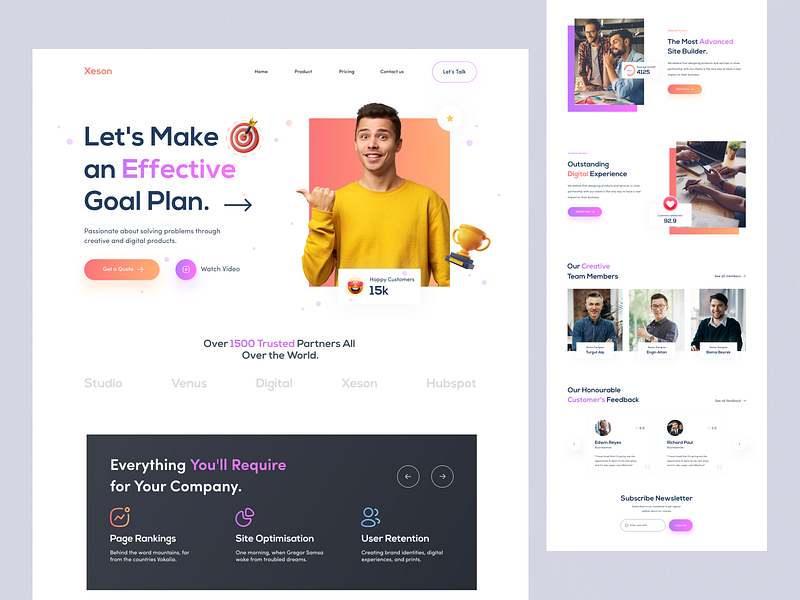 Agency Landing Page Design by Muhammad Shofiuddoula on Dribbble