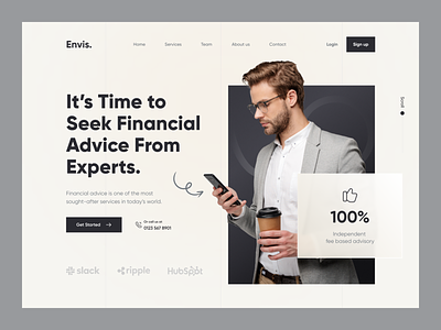 Financial advisor landing page💸