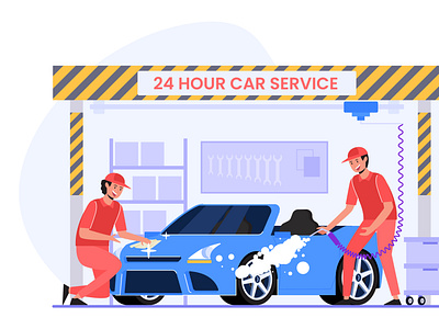 24 hour car service car character concept design flat flat designs flat icons flat illustration illustration illustration design illustrations illustrator vector vector illustration web