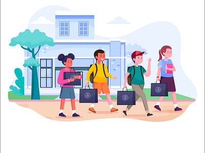 project for client back to school illustration