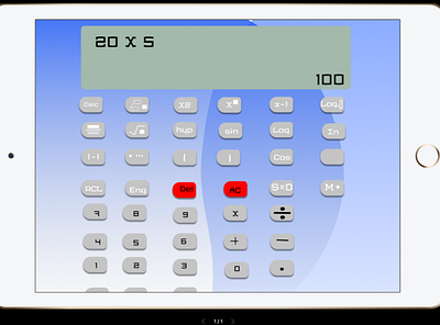 Realistic calculator app app design dailyui004 dailyuichallenge tablet app