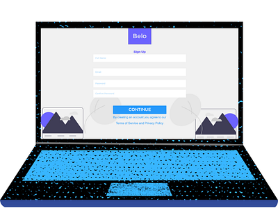 Belo - Sign Up fakeclients ui ux website design