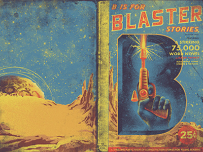 B is for Blaster - Spread alphabet b blaster howdymates letter b novel planet space space alphabet
