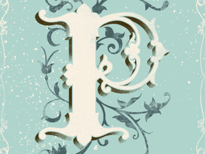 The Letter P illustration screenprint