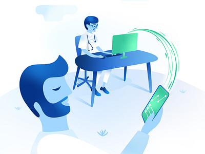 mediteo on boarding tour - Medical network app contact data doctors illustration illustrator medical medical app medical contact mediteo network