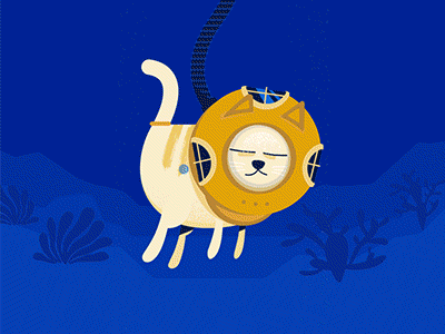 Kitty dreams 2d adobe animate animation cat gif illustration loop motion