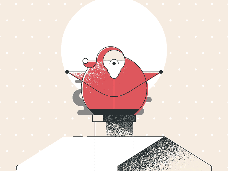 Fat Santa 🎅 2d adobe animate animation christmas fat gif illustration loop motion santa xmas