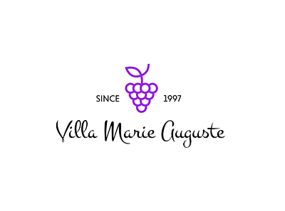 Villa Marie Auguste Wine abstract bottle branding design grape graphicdesign illustration illustrator logo logotype packaging pattern typography wine