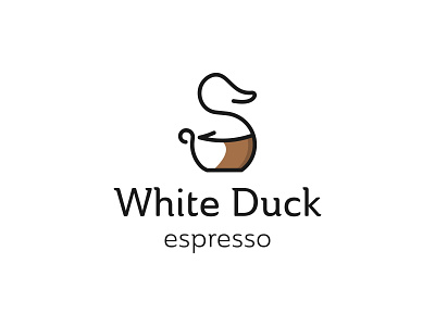 Espresso Duck Logo coffee duck espresso lines linesart logo minimal