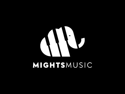 Mights Elephant Logo clenched fist elephant elephant logo fist lettermark logo music piano power