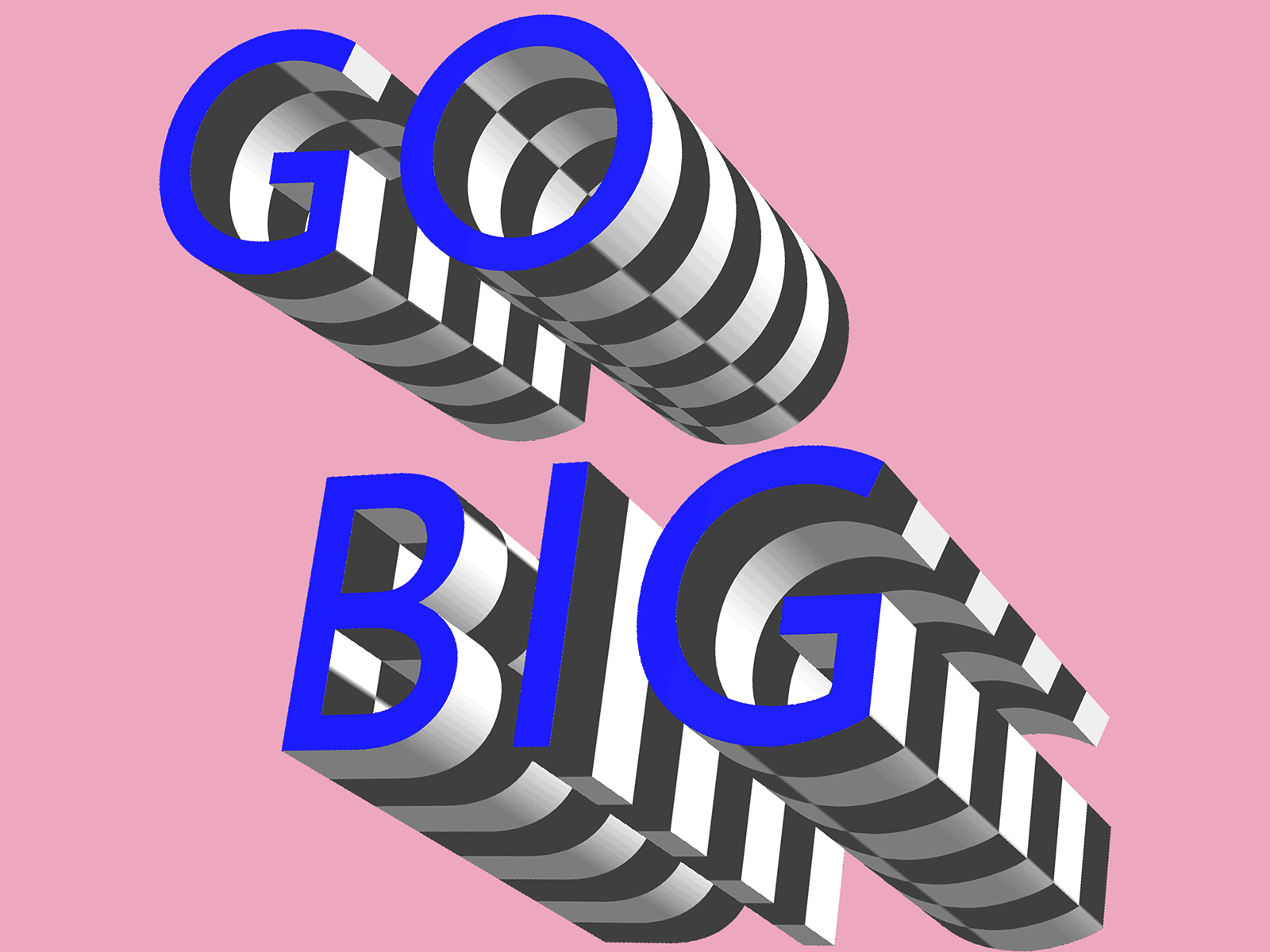 Go Big art branding design digital illustration illustrator minimal poster typography vector