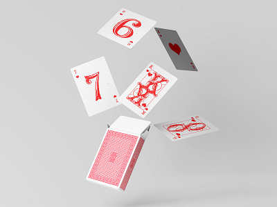 Typographic Playing Card (Hearts) art card design design digital illustration illustrator minimal typography ux vector web