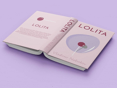 Lolita Book Cover Front+Back art book cover design digital illustration minimal typography vector