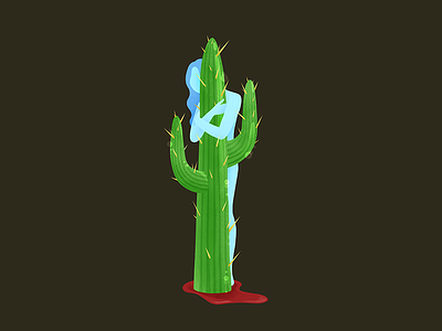 Cactus blood cactus illust love woman