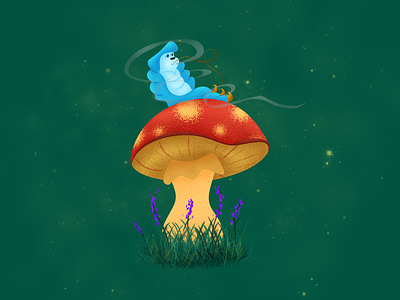 Alice in Wonderland adobe illustrator adobe photoshop alice in wonderland design fanart fantasy illustration magical