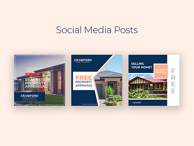 Social Media Posts for a Real Estate Company graphic design social media design