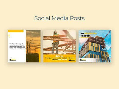 Social Posts - Construction Company graphic design social media design