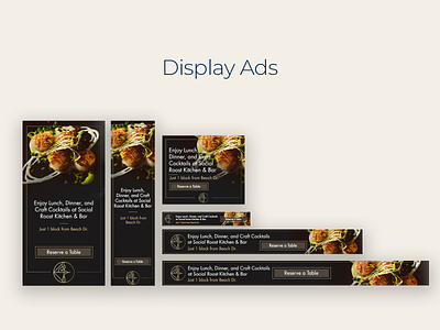 Restaurant Display Ads graphic design social media design