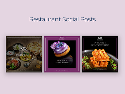 Restaurant Social Media Posts graphic design social media design