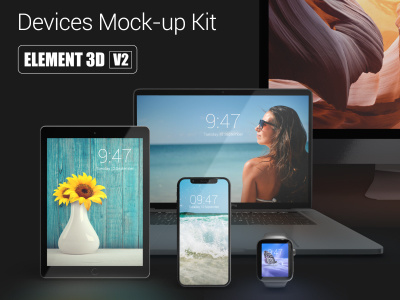 Devices Mock up Kit Black Edition app apple imac ipad iphone 11 iphone x macbook mobile mockup pad phone promo watch