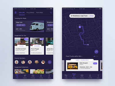 Food Truck Discovery App Concept