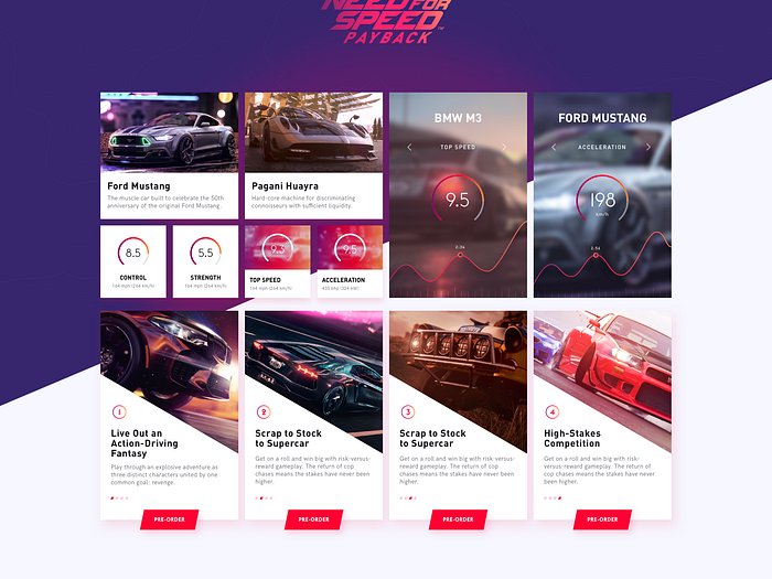 EA Play: Need For Speed - UI Cards Exploration by Aqeela Valley for ...