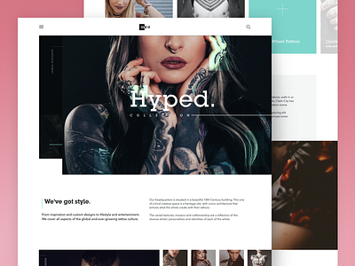 Tattoo Studio Landing Page app clean landing page layout marketing site studio tattoo typography ui web