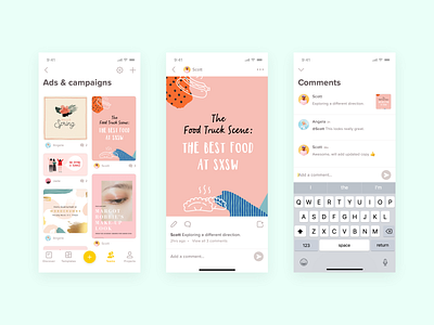 Project commenting & feedback by Aqeela Valley on Dribbble