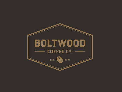Boltwood Coffee brand burlap coffee coffee beans logo printmaking vandercook