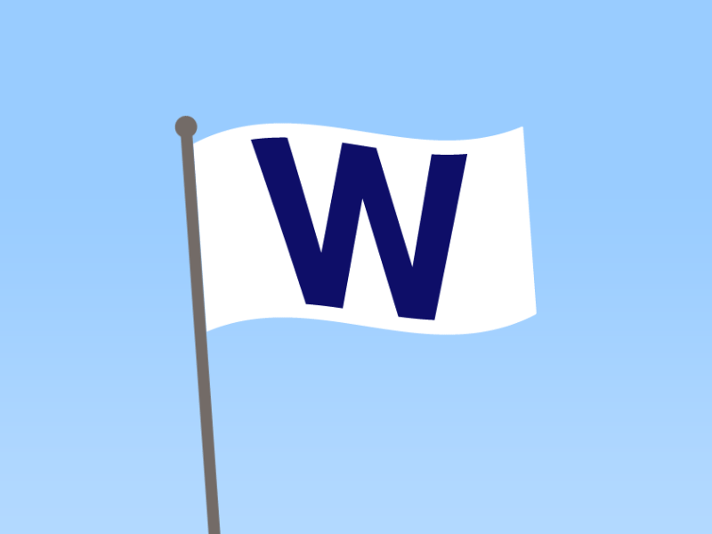 Fly the W after effects blue chicago chicago cubs flag fly fly the w gif w wave waving flag