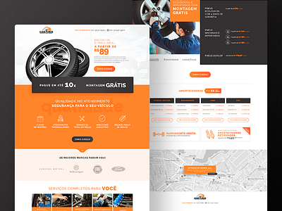 Tire Store Landing Page auto auto parts car car shop design landing page tire tires ui web web page