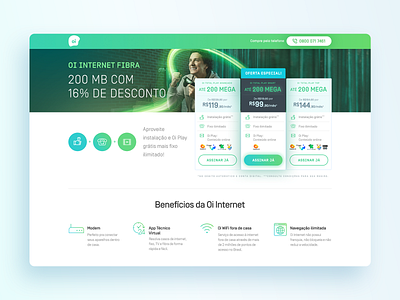 Landing Page | Oi Fibra design desktop landing page oi page telecom ui web web page