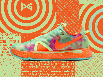 Nike PG4 x Gatorade " All Star" basketball graphic graphic design nike