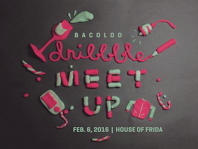 Dribbble Meet Up Bacolod City art direction bacolod city design dribbble meet up plasticine typography
