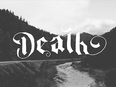 Death brand calligraphy identity lettering typography
