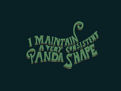 Panda Shape icon illustration lettering logo odd basterd typograpghy