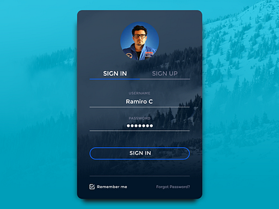 Sign in design form in sign simple ui ux