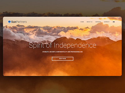 Spirit of independence clean landing uiux website