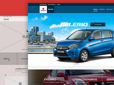 Suzuki Website redesign uiux website wireframe