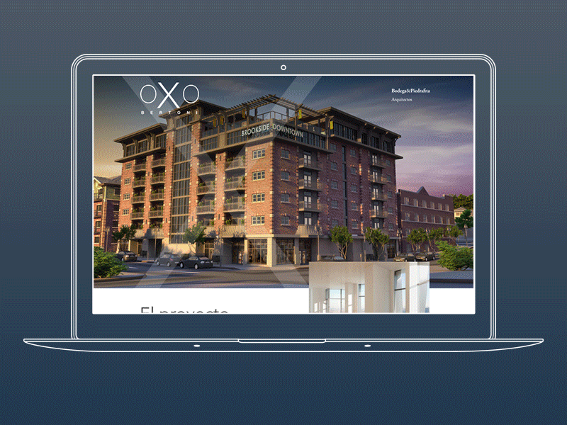 One page building site apartment building gif interface one page scroll ui user ux