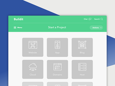 Buildit app clean cpanel dashboard minimal modern tool uiux user web