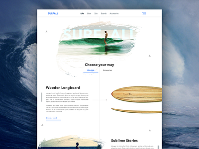 Surf Web app clean design responsive surf uiux user visual web