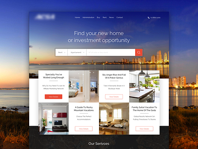Home investment app clean design device flat home interface investment product real estate uiux web