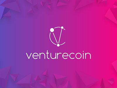 Venturecoin Logo bitcoin coin gradient logo stratup venture
