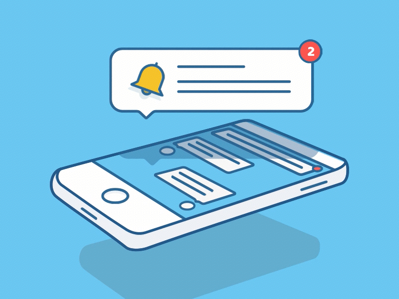 Notification animation bubble dribbble gif illustration invitation invite