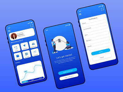 mobile banking app app design illustration minimal ui ux vector