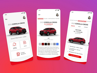 Automobile app app design ui ux