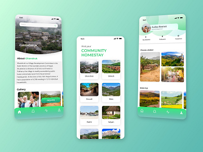 Homestay app app design ui ux